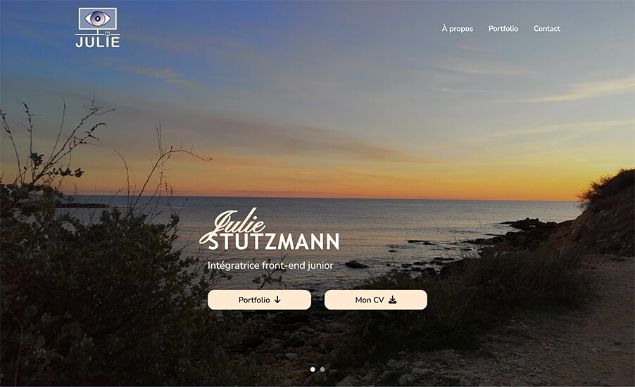 page d'accueil du portfolio de Julie Stutzmann