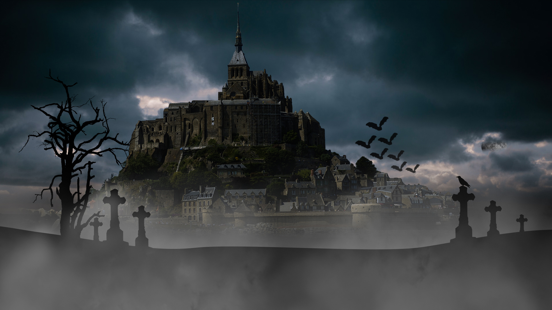composition graphique d'Halloween